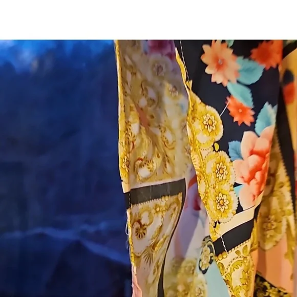 Johnny Was Japer Lace Up Maxi Kaftan Dress In Multi S/M - Picture 8 of 13